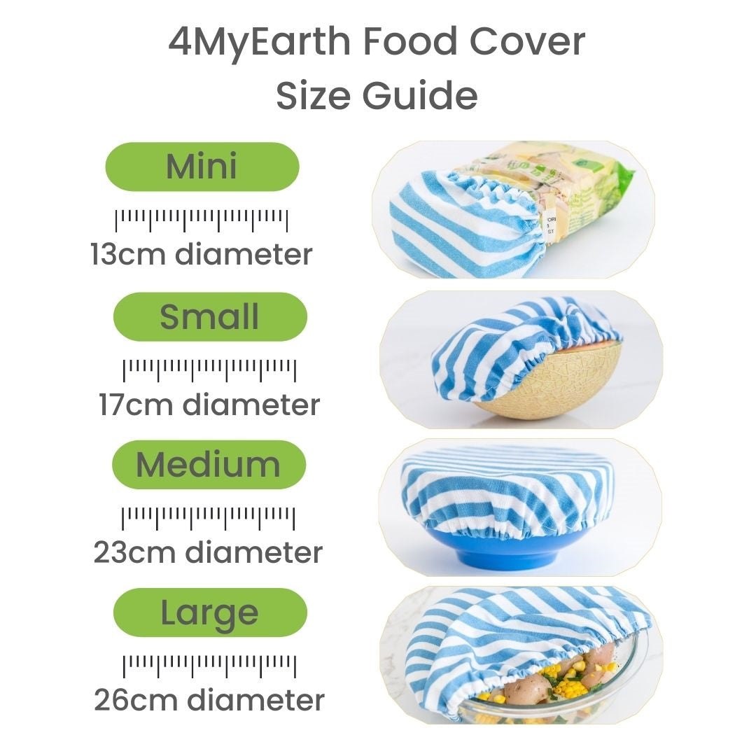 Food Cover Set - Denim Stripe - set of 3