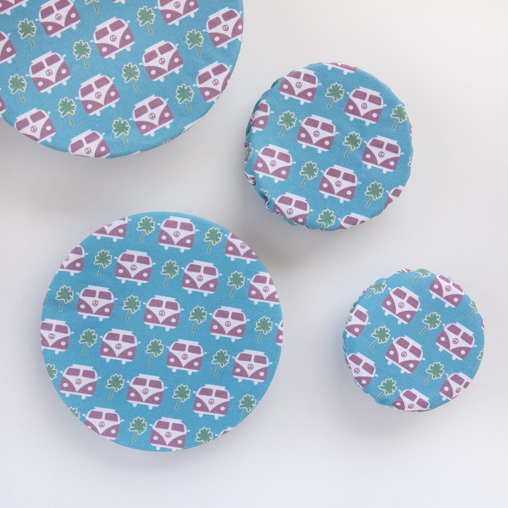 4MyEarth Cotton reusable Food Covers in Combie Van print