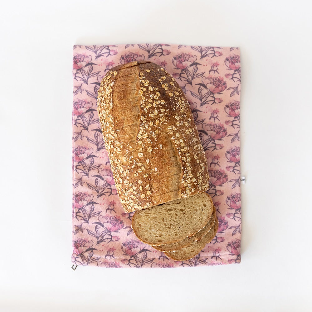 Bread Bag - Peonies