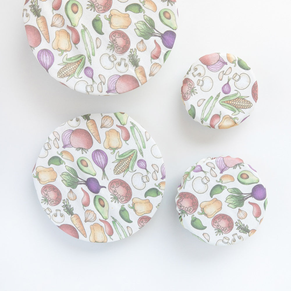 4MyEarth Food Covers in cute veggies print