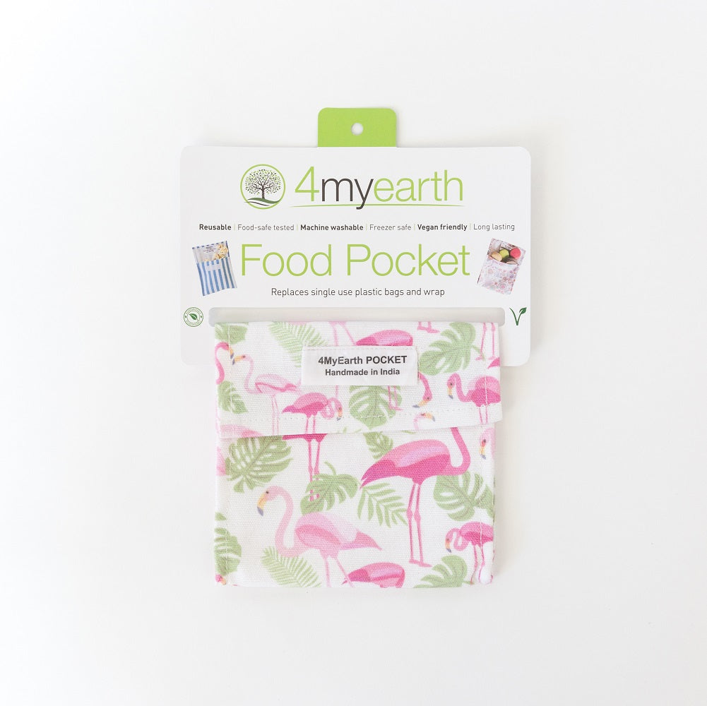 Snack & Food Bag - Flamingoes 5 pack