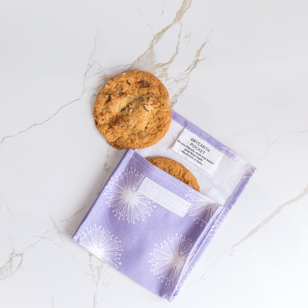 Snack & Food Bag - Purple Dandelion