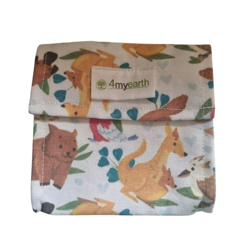4MyEarth Snack Bag in Aussie Friends print