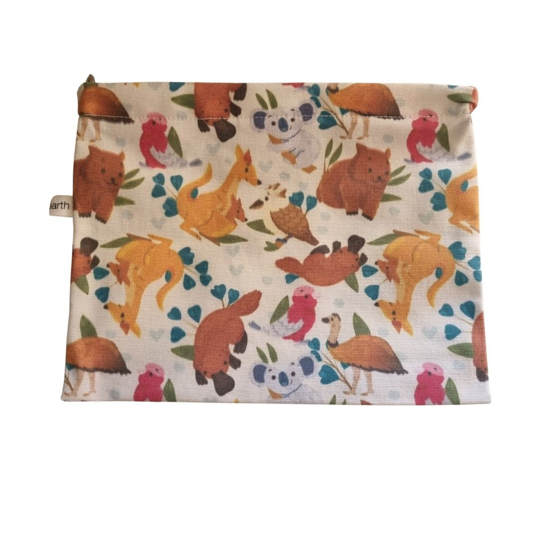 4MyEarth Food Bag in Aussie Friends print