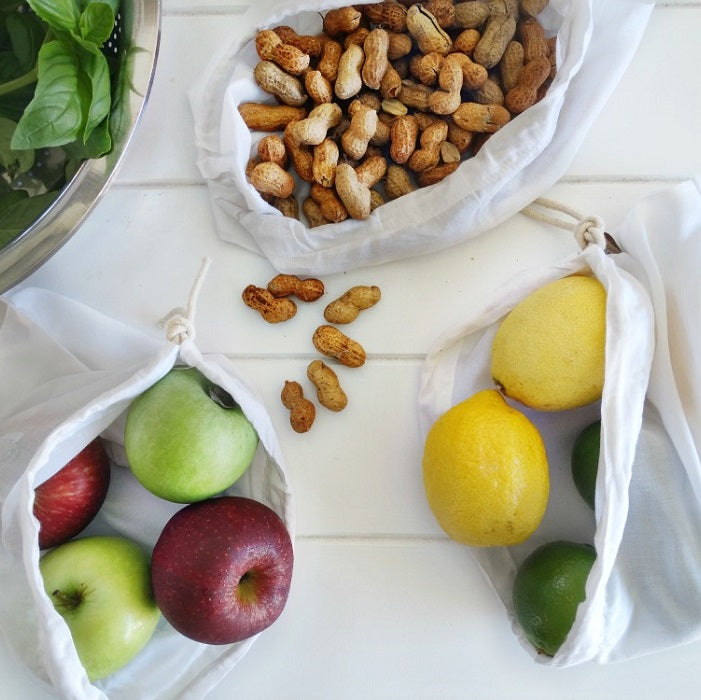 4MyEarth bamboo and organic cotton produce bags are so handy when shopping for bulk fruit & veg, nuts, flours and more