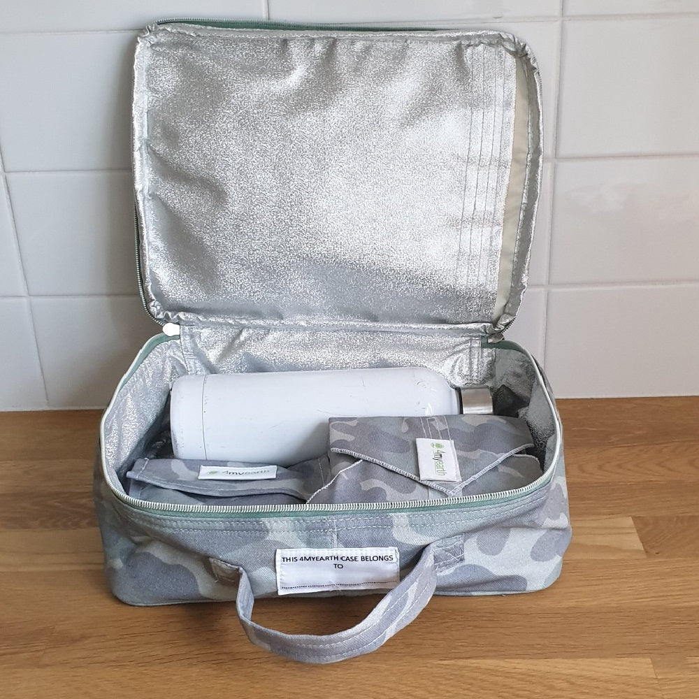 Showing the inside of the 4MyEarth Lunch Bag
