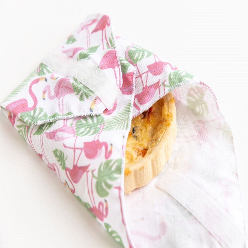 4MyEarth Wrap in Flamingoes print - really useful for sandwiches and other lunch food