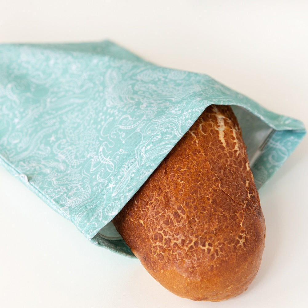 4MyEarth Bread bag in neutral colours with ocean creatures