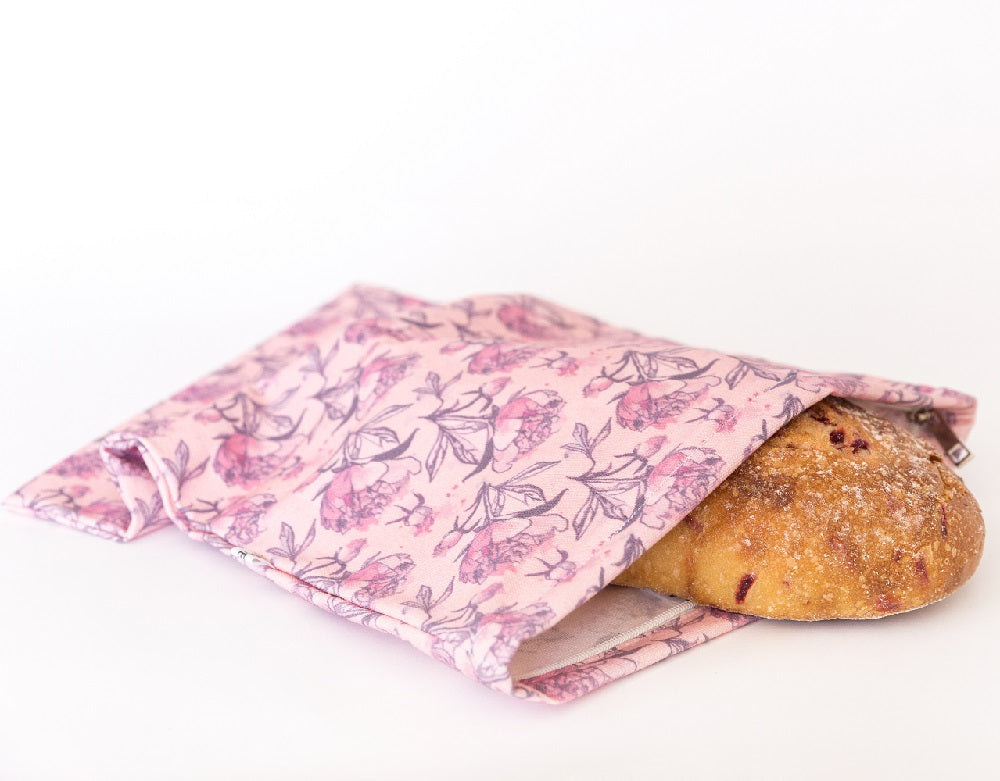 Bread Bag - Peonies