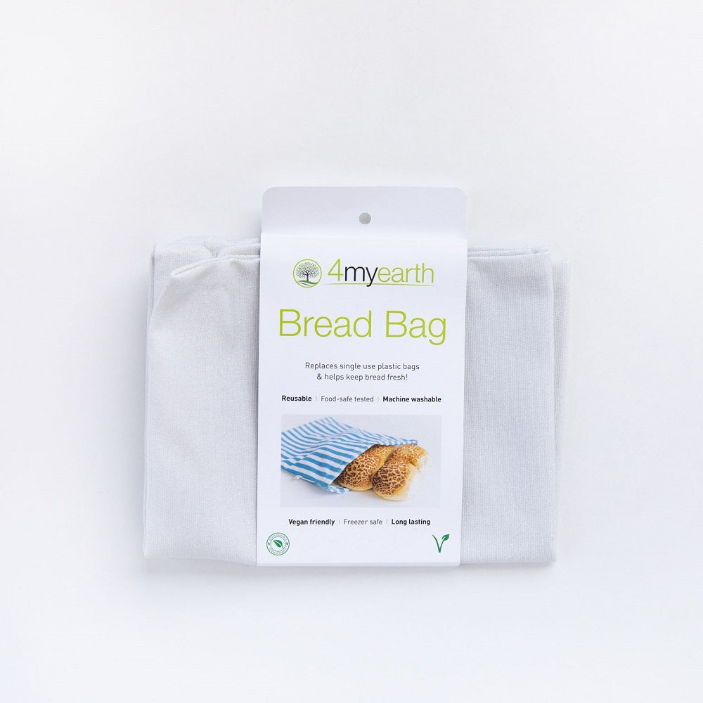 4MyEarth Bread bag in new Stone colour with sourdough loaf