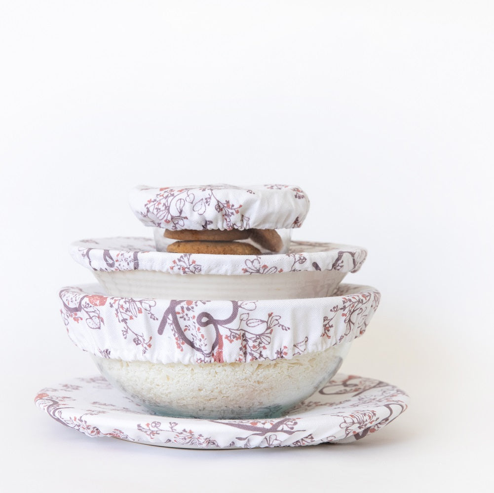 4MyEarth Food Covers, in 5 sizes, in Autumn Birds print