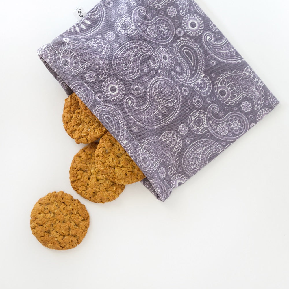 4MyEarth Food bag in Grey Paisley