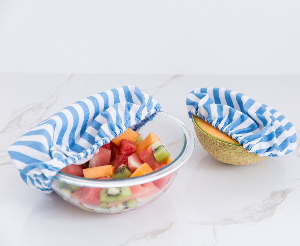 Food Cover Set - Denim Stripe
