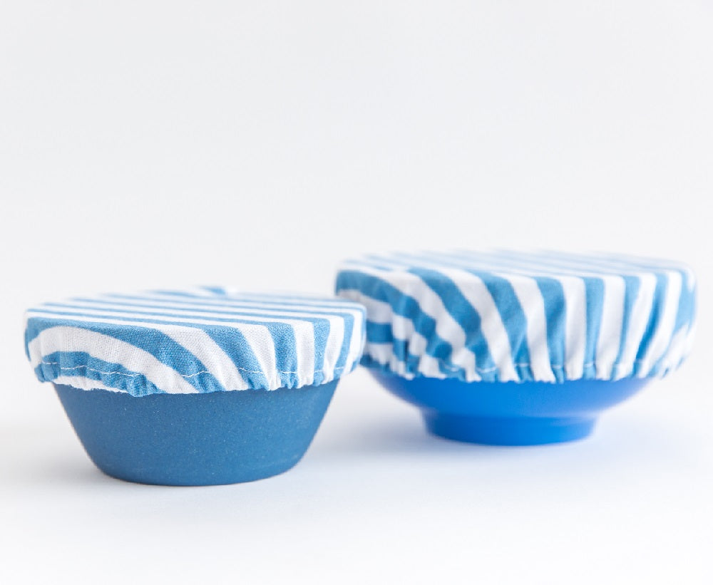 Food Cover Set - Denim Stripe