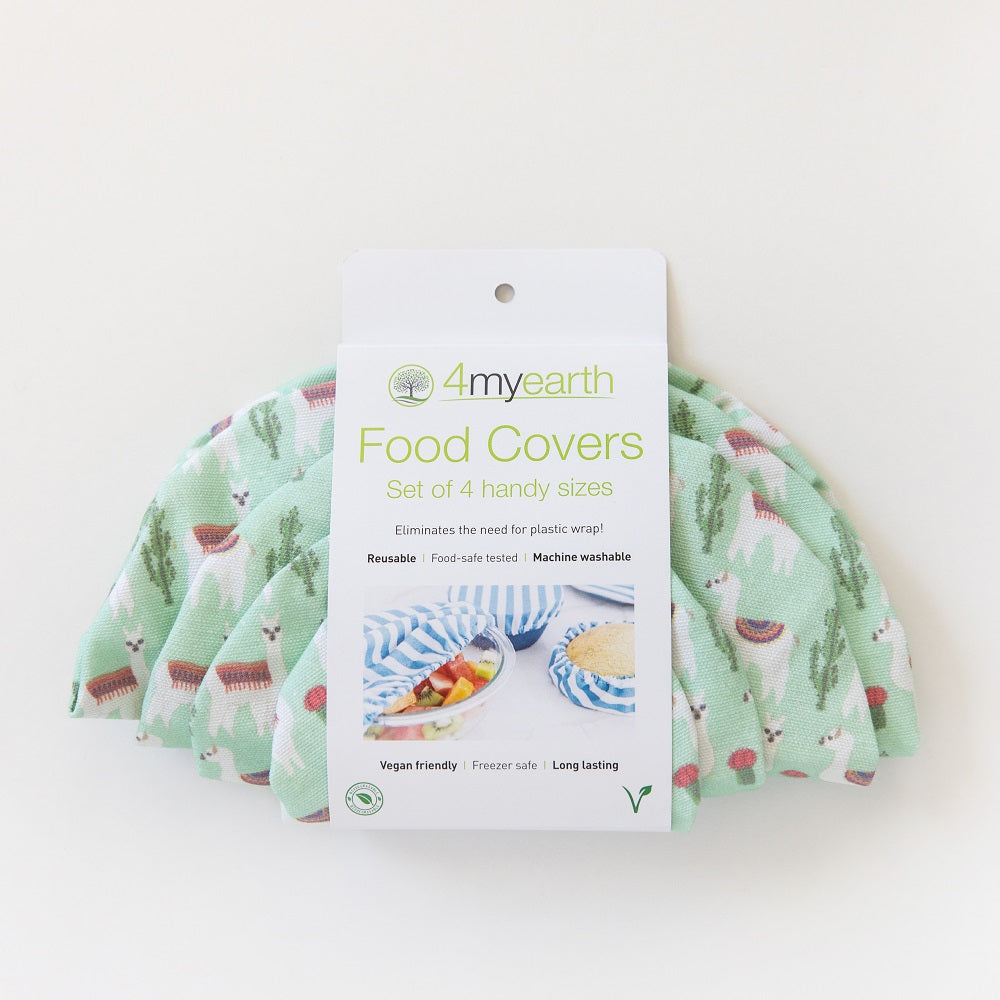 4MyEarth Food Cover set in cute Llamas print