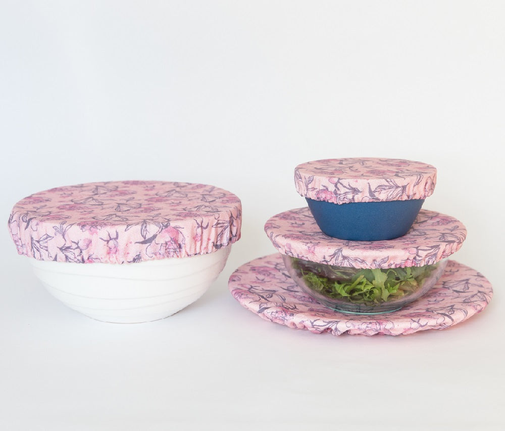 4MyEarth Food Cover set in Peonies print