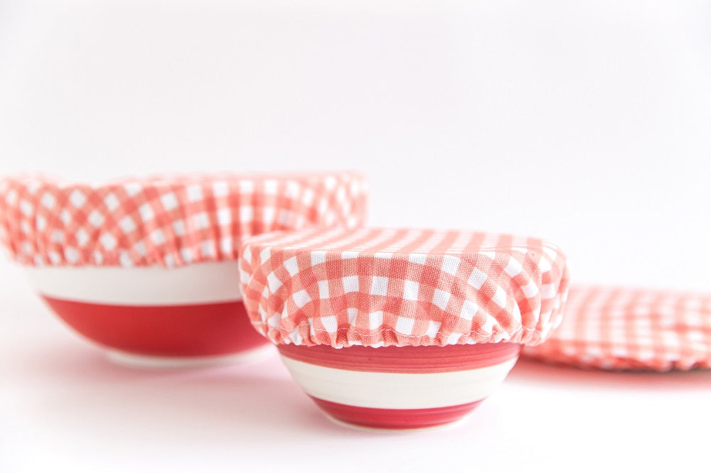4MyEarth Food Cover set in Red Gingham design
