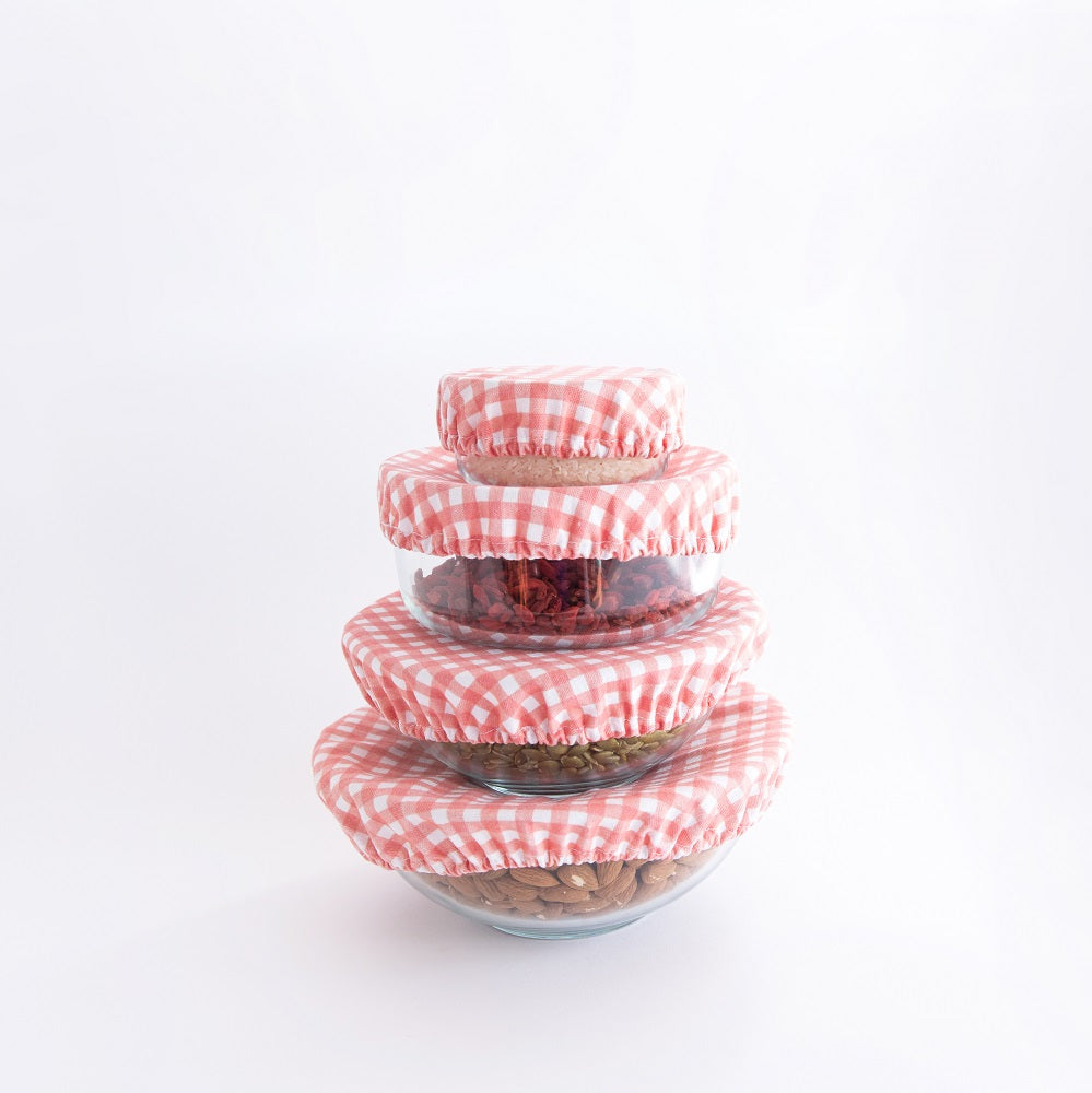 4MyEarth Food Cover set in Red Gingham design