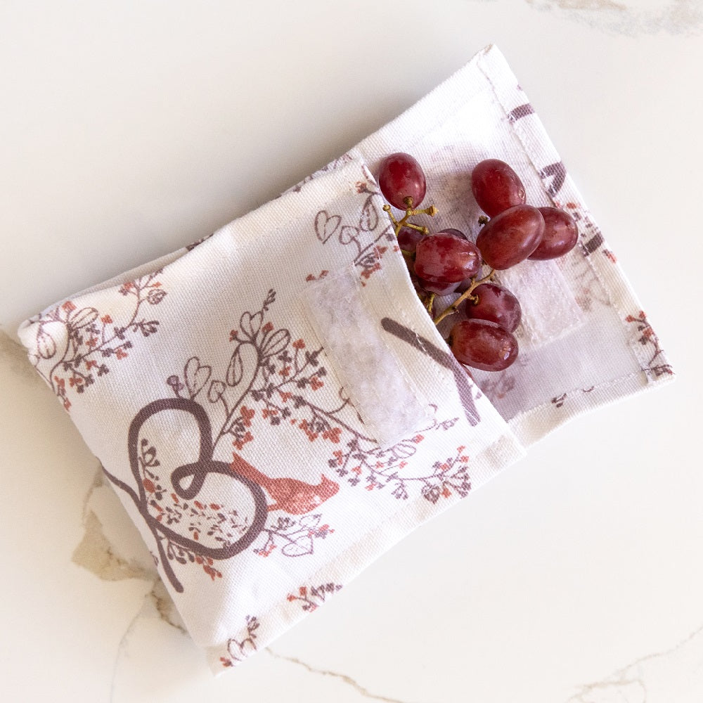 4MyEarth Snack Pocket Autumn Birds with grapes