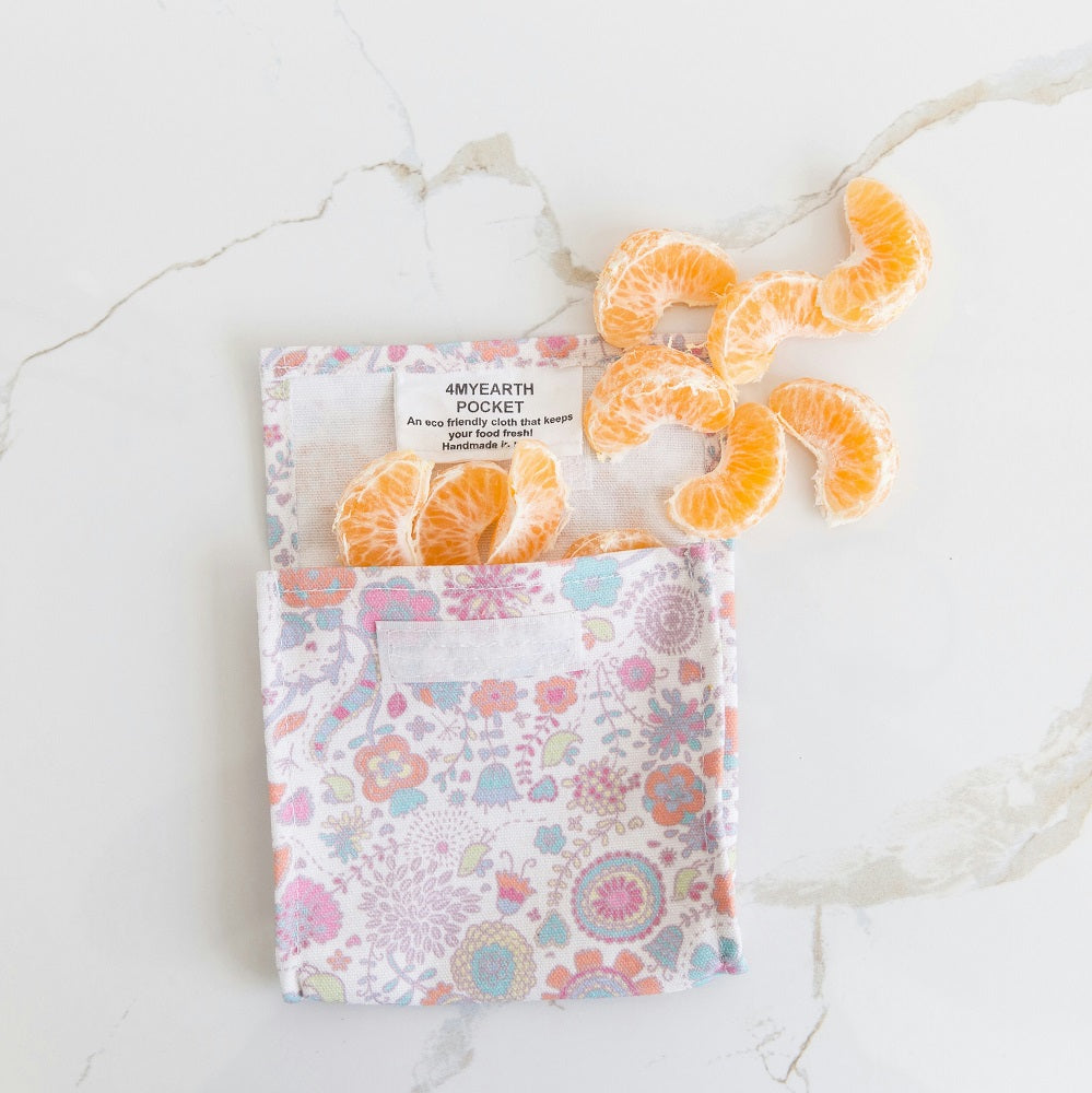4MyEarth Snack Pocket Flower Fantasy with mandarin segments