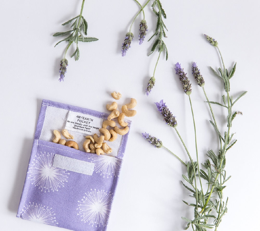 Snack & Food Bag - Purple Dandelion