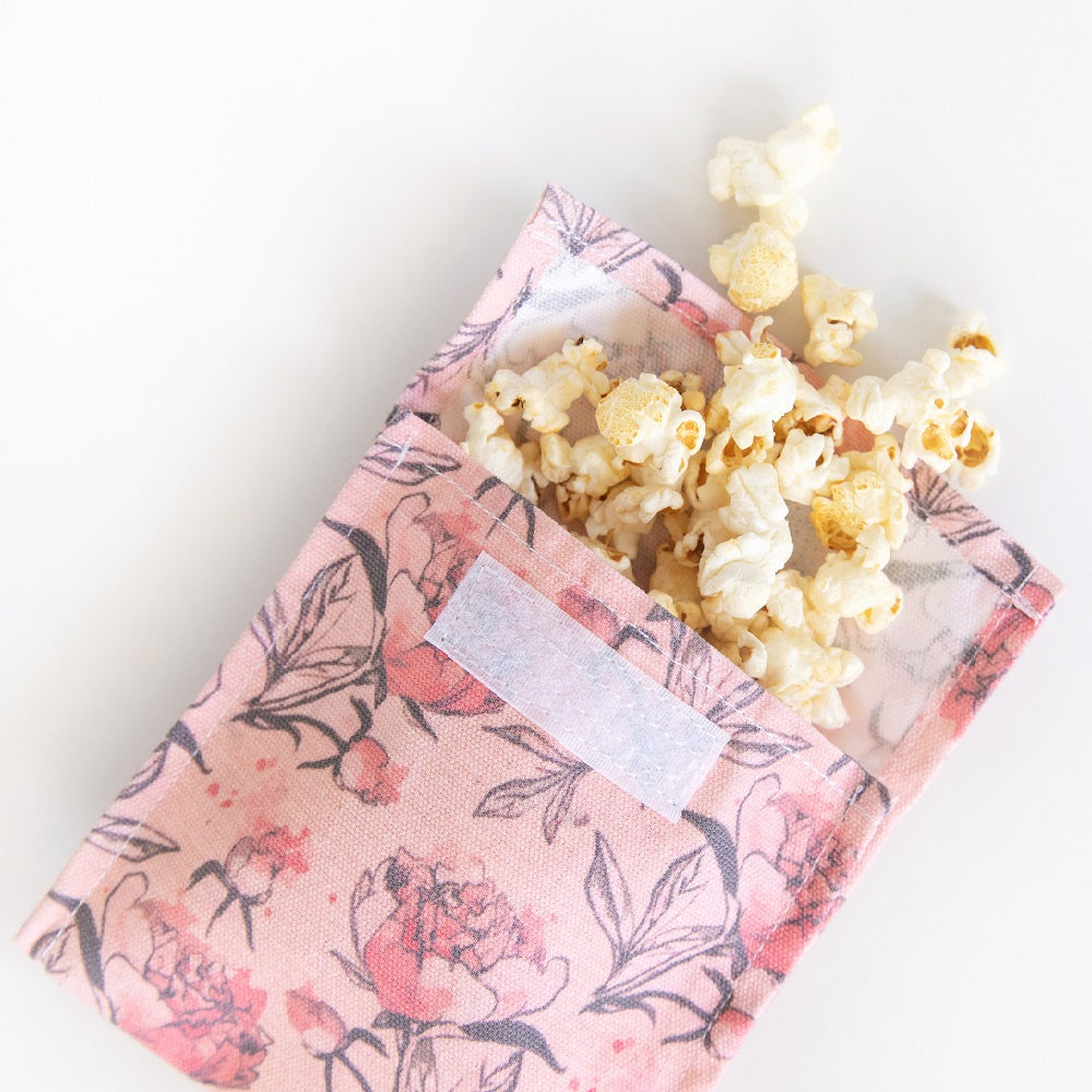 4MyEarth Snack Pocket Peonies with popcorn