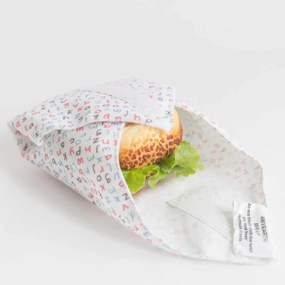 4MyEarth Sandwich Wrap in Alphabet print