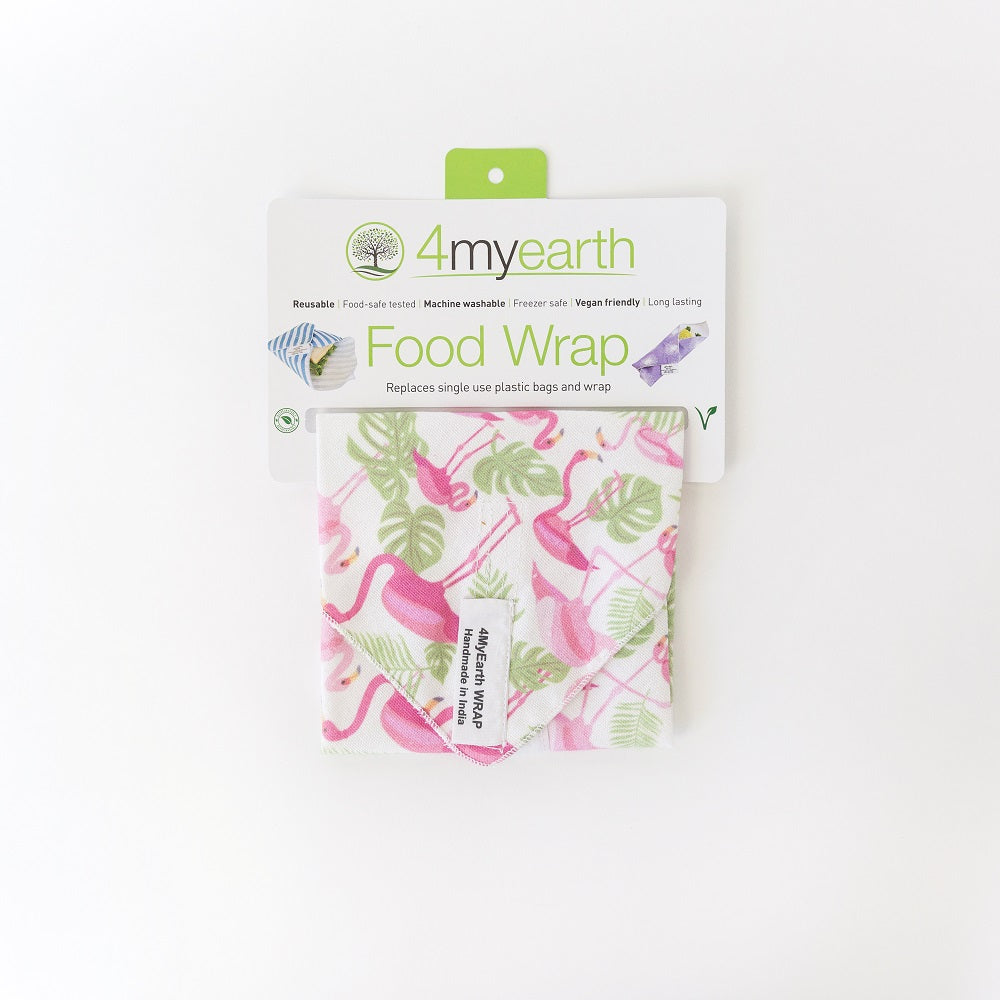 4MyEarth Wrap in Flamingoes print - really useful for sandwiches and other lunch food