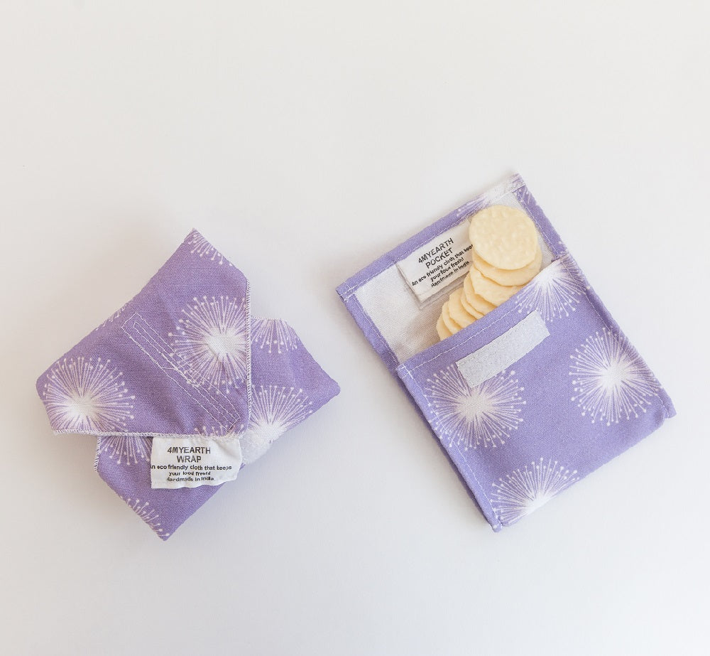 Sandwich &amp; Food Wrap - Purple Dandelion