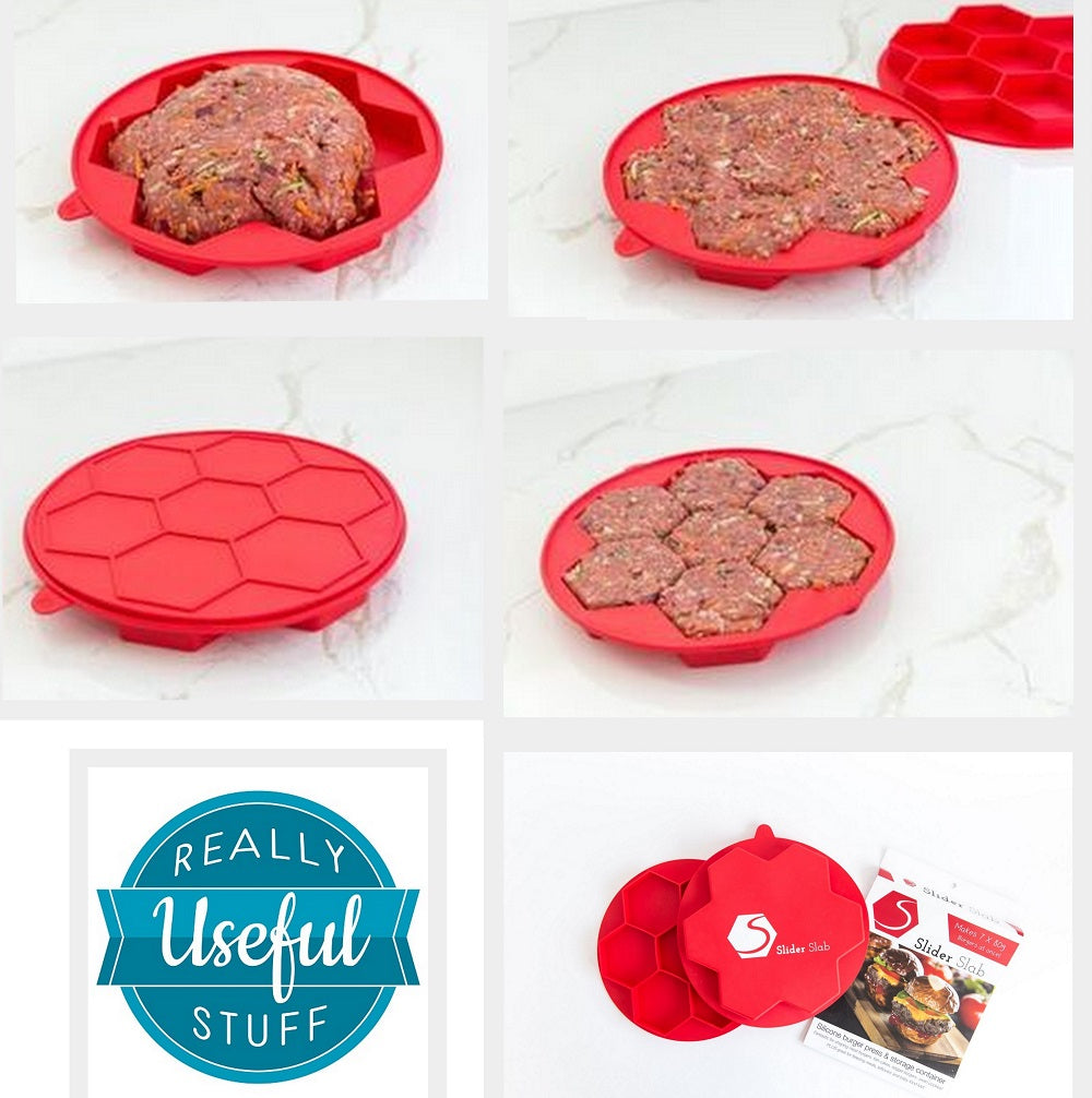 Silicone Slider slab makes great mini burgers in a minute!