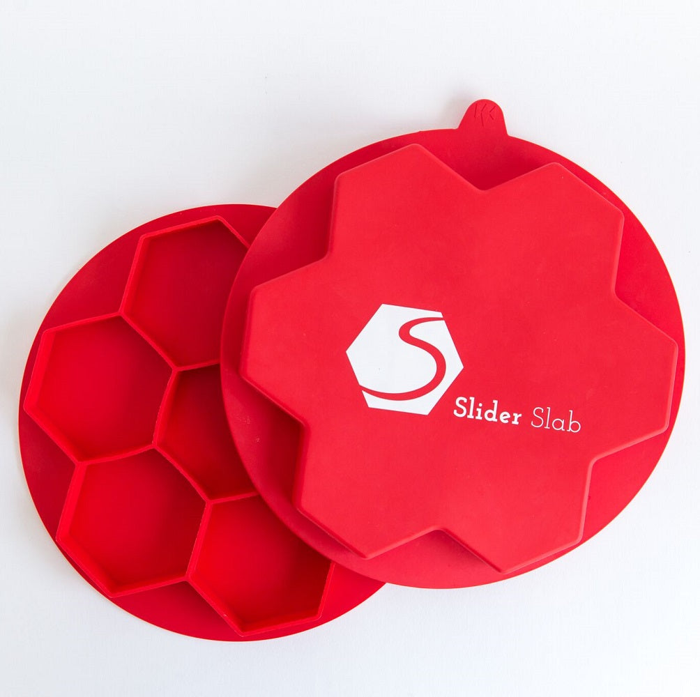 Silicone Slider slab makes great mini burgers in a minute!